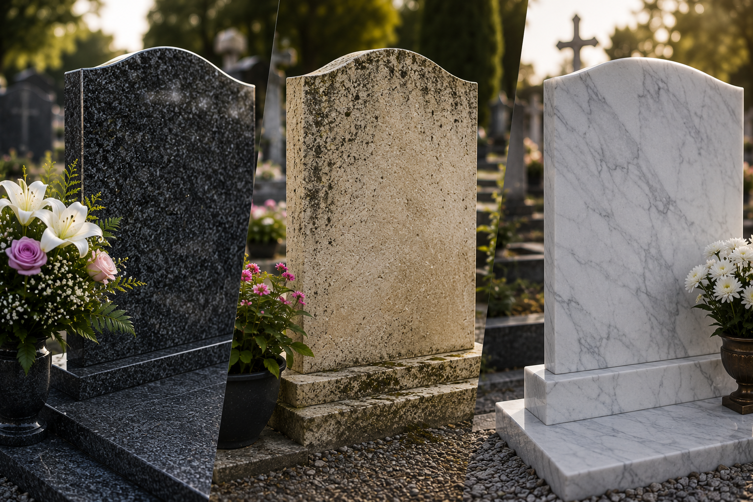Pierre poreuse, granit, marbre : pourquoi chaque monument demande un entretien diff&eacute;rent - Éden Alsace
